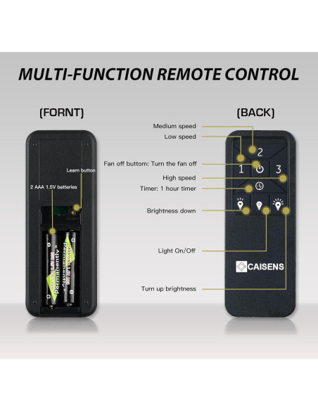 Control Remoto Universal para Ventilador de Techo Caisens 3 Velocidades
