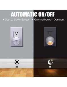 Emotionlite Luz Nocturna LED 2700K Enchufable Paquete de 4 2