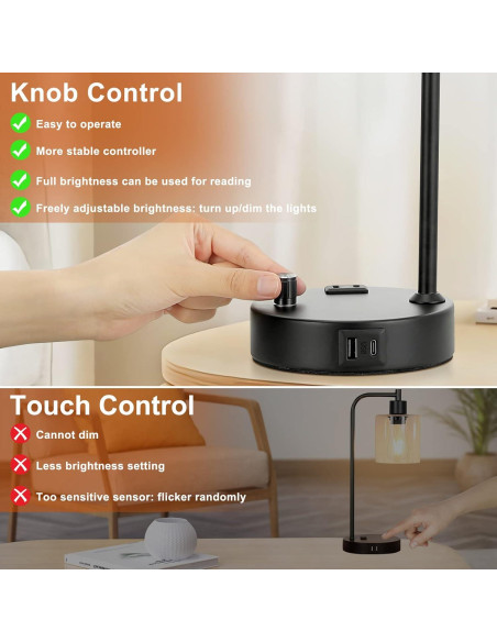 Set de 2 Lámparas de Escritorio Regulables Innqoo con USB