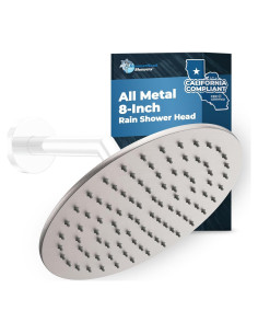 Cabezal de Ducha HammerHead Showers 20 cm Metal Niquelado 1.75 GPM