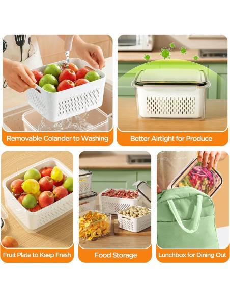 Contenedores de Almacenamiento de Alimentos Winproper 5 Piezas