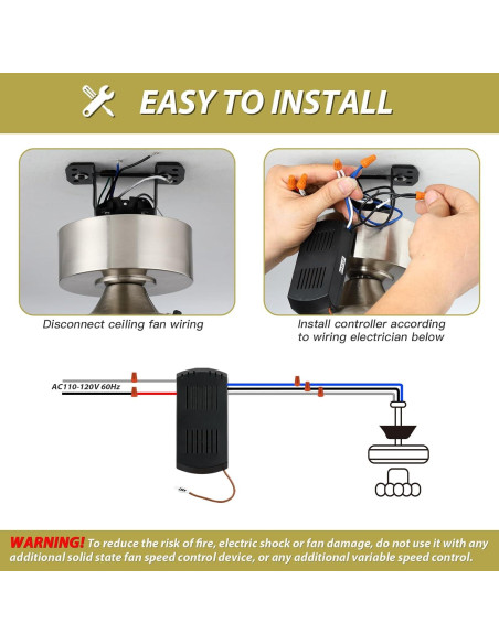 Control Remoto Universal para Ventilador de Techo Caisens 3 Velocidades