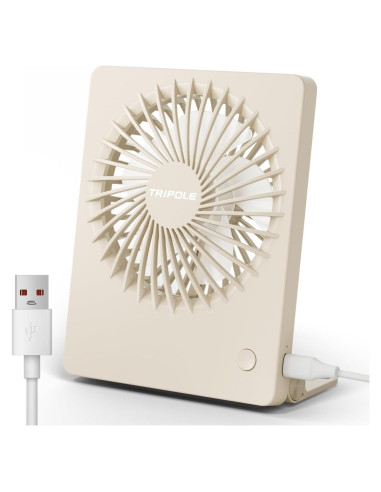 Ventilador de Escritorio TriPole KW59P USB 3 Velocidades Beige