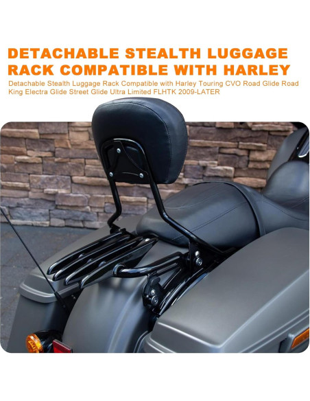 Soporte de Equipaje Desmontable Eumti para Harley Touring 2009-2025