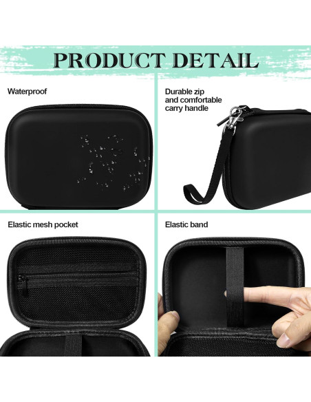 Funda Dura Negra para Impresoras de Etiquetas Phomemo, NELKO, NIIMBOT, JADENS