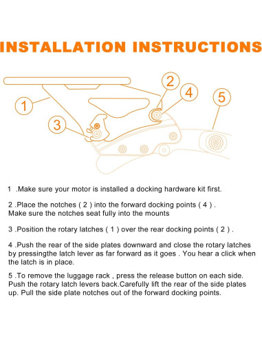 Soporte de Equipaje Desmontable Eumti para Harley Touring 2009-2025