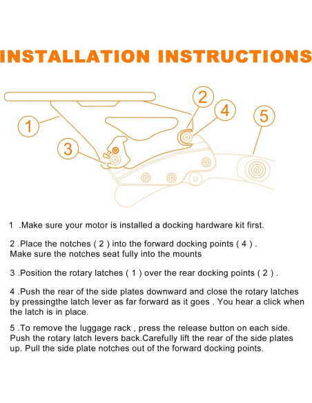 Soporte de Equipaje Desmontable Eumti para Harley Touring 2009-2025