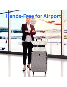 Correa de Equipaje 2-en-1 Leevanoo Ajustable Negra 2