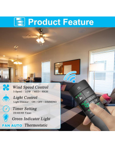 Control Remoto Universal para Ventilador de Techo COREBAY HD3 2