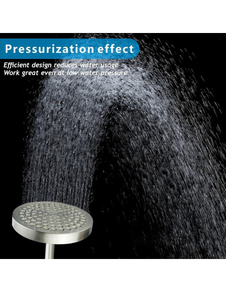 Cabezal de Ducha de Lluvia Nuodan 6" con Brazo de 28 cm