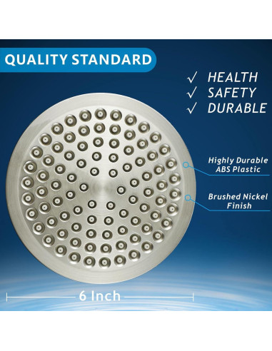 Cabezal de Ducha de Lluvia Nuodan 6" con Brazo de 28 cm