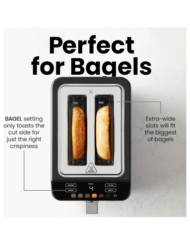 Tostadora Digital Chefman RJ31-SS-T-2S 2 Rebanadas Acero Inoxidable