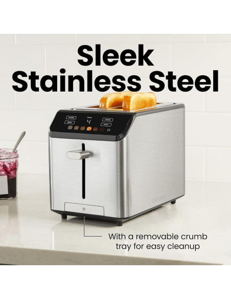 Tostadora Digital Chefman RJ31-SS-T-2S 2 Rebanadas Acero Inoxidable