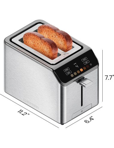 Tostadora Digital Chefman RJ31-SS-T-2S 2 Rebanadas Acero Inoxidable