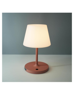 Lámpara de Mesa LED Recargable Rosa 4000mAh IP44 24.4cm