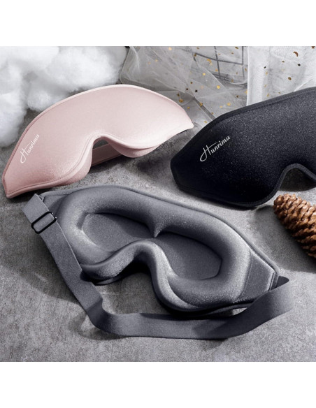 Máscara de Ojos para Dormir Hunrimu 3D Ajustable Bloqueo Luz Máscara de Ojos para Dormir Hunrimu 3D Ajustable Bloqueo Luz