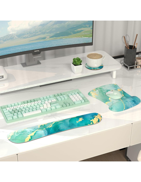 Juego de Alfombrilla de Ratón 3 en 1 EYROZILL Ergonómico Gel