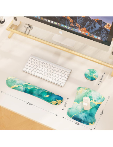 Juego de Alfombrilla de Ratón 3 en 1 EYROZILL Ergonómico Gel