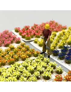 Woohome Hierba Artificial 32 PCS Flores Rojas para Diorama 2