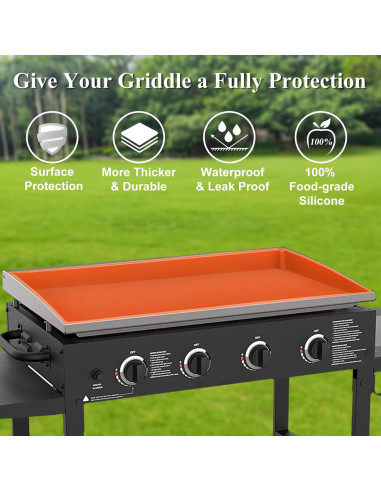 Mat de Silicona HONSREO 91.44 cm Gris para Grill