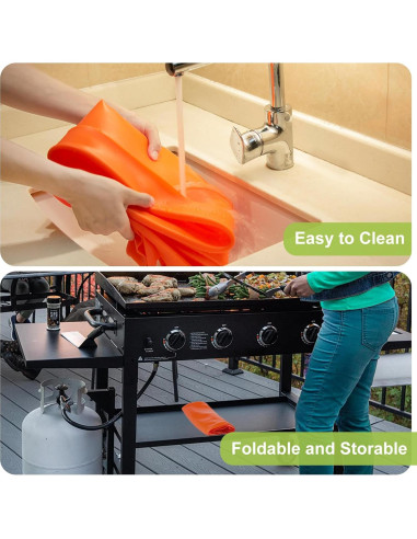 Mat de Silicona HONSREO 91.44 cm Gris para Grill