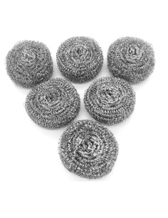 Paquete de 6 estropajos de acero inoxidable KTOJOY 7.6 cm