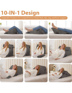 Juego de Almohadas en Cuña Ortopédica BIEEZZK 3 Piezas Ajustables 2