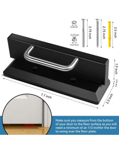 Bloqueo de Puerta de Seguridad Pinkmiumiu - Negro - 1.27 kg 2