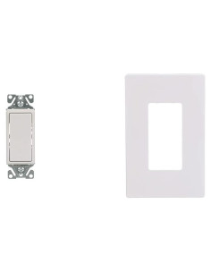 Interruptor Decorador EATON 15A 120V 3 Vías Blanco Sin Tornillos