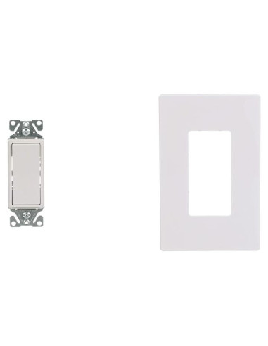 Interruptor Decorador EATON 15A 120V 3 Vías Blanco Sin Tornillos