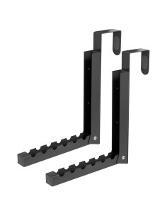 Perchero de Puerta Plegable BAKON - 2 Paquete Negro