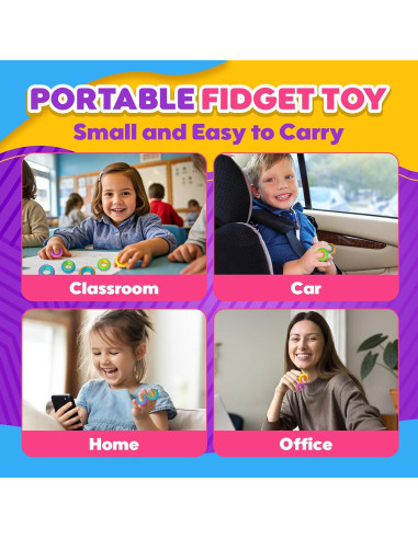 Anillos Antiestrés Texturizados KLT - Paquete de 12 Piezas