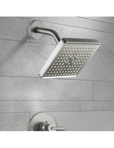 Cabezal de Ducha Voolan Cuadrado 15cm Alta Presión Níquel