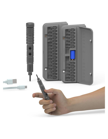 Destornillador Eléctrico Mini PKEY CS0631A con 28 Puntas