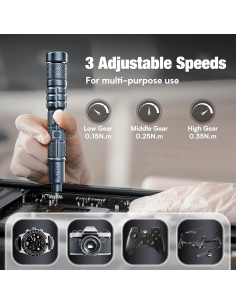 Destornillador Eléctrico Mini PKEY CS0631A con 28 Puntas 2