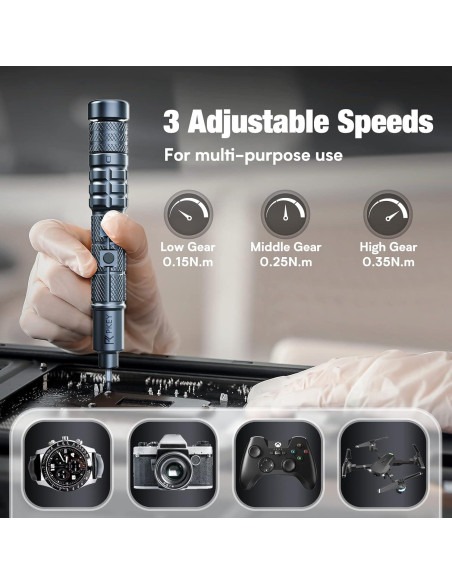 Destornillador Eléctrico Mini PKEY CS0631A con 28 Puntas