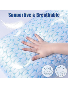 Almohada QUTOOL Coolpro Ajustable Viscoelástica Firme 66x44cm 2