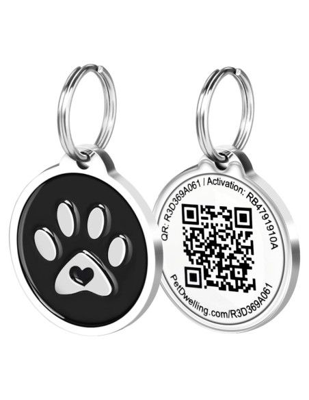 Etiquetas QR Premium para Mascotas Pet Dwelling - Pata Negra