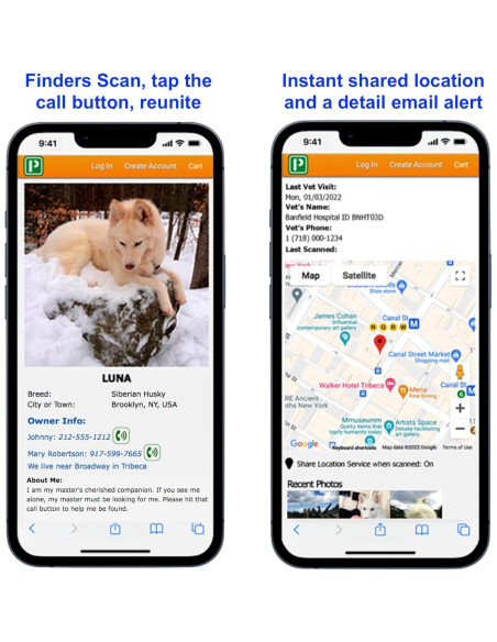 Etiquetas QR Premium para Mascotas Pet Dwelling - Pata Negra
