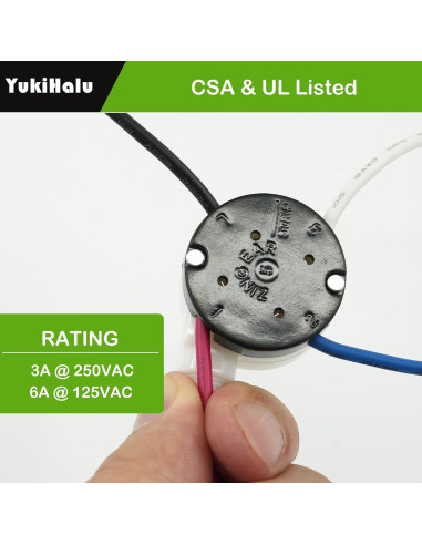 Interruptor de cadena para ventilador de techo YukiHalu ZE-208S 3 velocidades