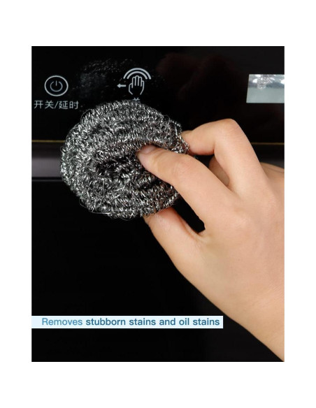 12 Estropajos de Acero Inoxidable Carrie Joe para Cocina