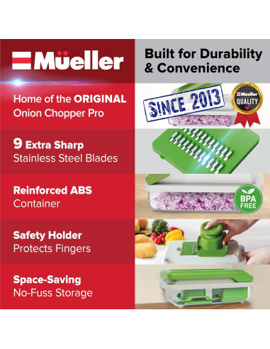 Picador de Verduras Mueller 9 Cuchillas Acero Inoxidable