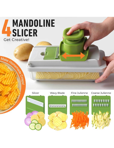 Picador de Verduras Mueller 9 Cuchillas Acero Inoxidable