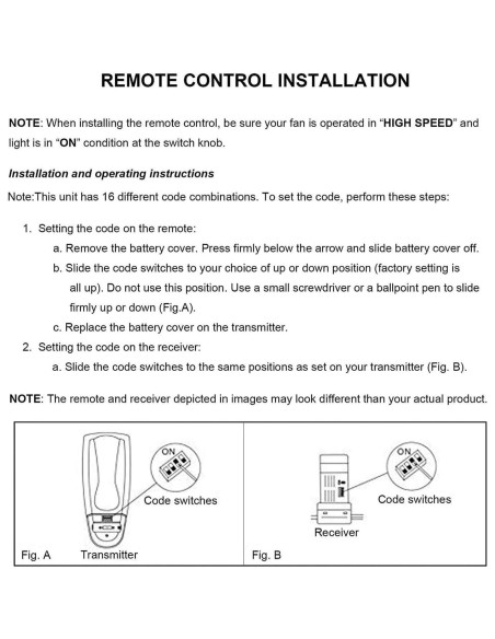 Control Remoto Universal para Ventilador de Techo Breeze Bay