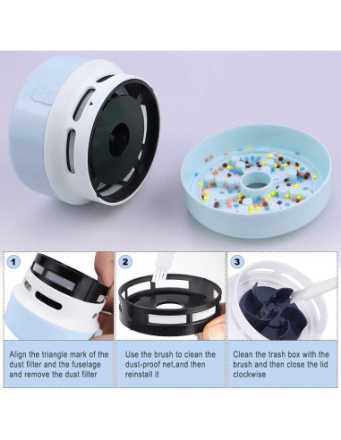 Aspiradora Mini de Mano BLOCE Azul - Accesorio de Limpieza