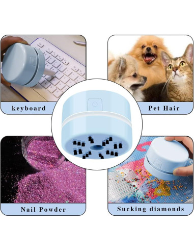 Aspiradora Mini de Mano BLOCE Azul - Accesorio de Limpieza