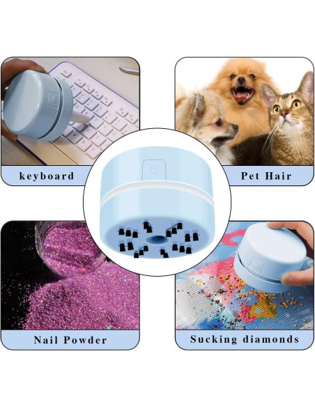 Aspiradora Mini de Mano BLOCE Azul - Accesorio de Limpieza