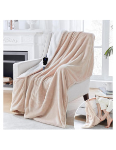 Manta Eléctrica Sealy con Bolsillo para Pies 127x157 cm Beige