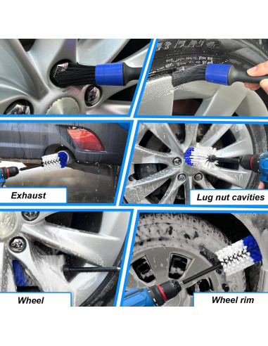 Kit de Cepillos de Limpieza para Ruedas Tialero 2 Pcs