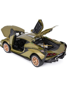 Coche de Juguete Metal Fundido Sasbsc Sian FKP37 Verde Militar 2